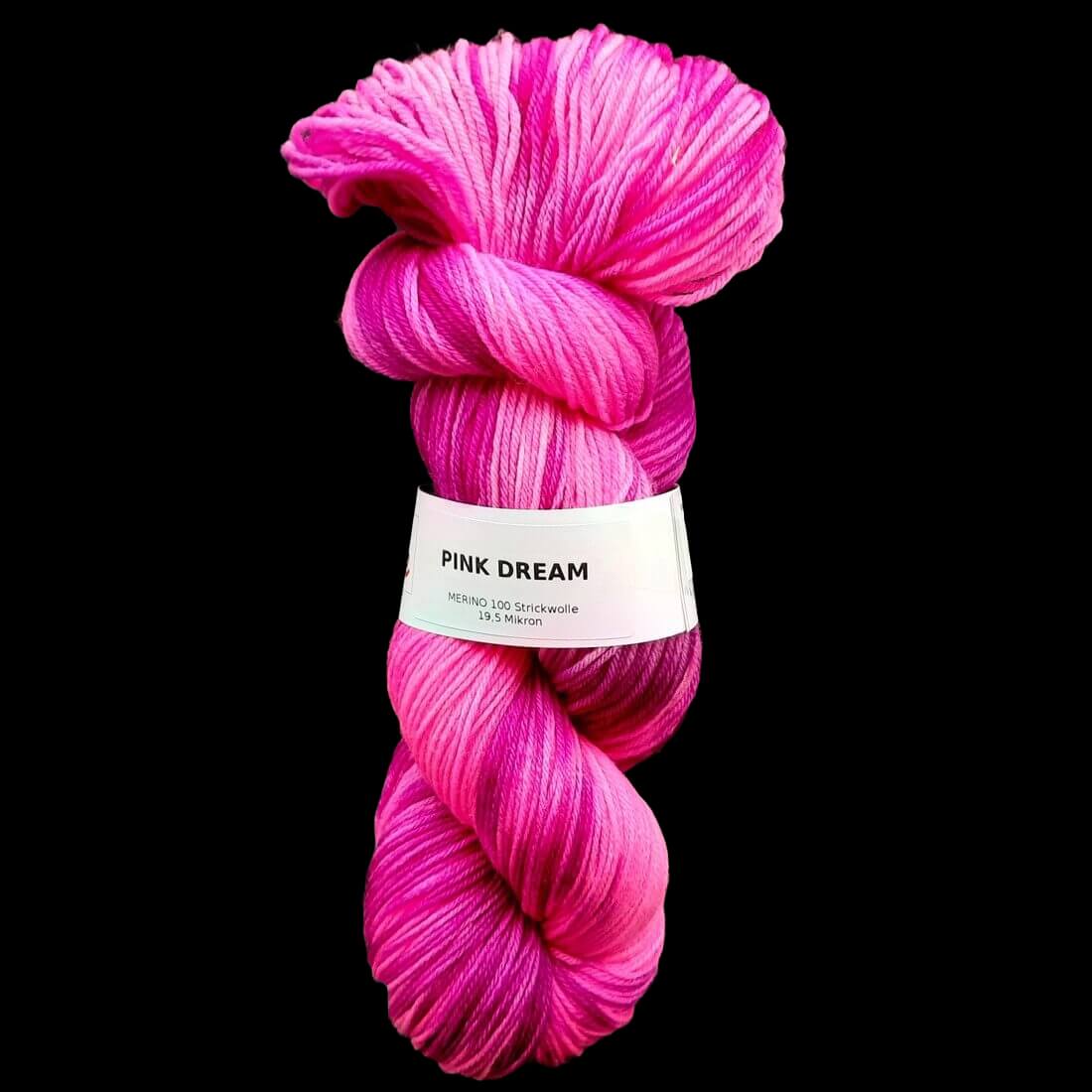 Merino 100 "PINK DREAM" | 4-fädig | 100g | handgefärbt | 009