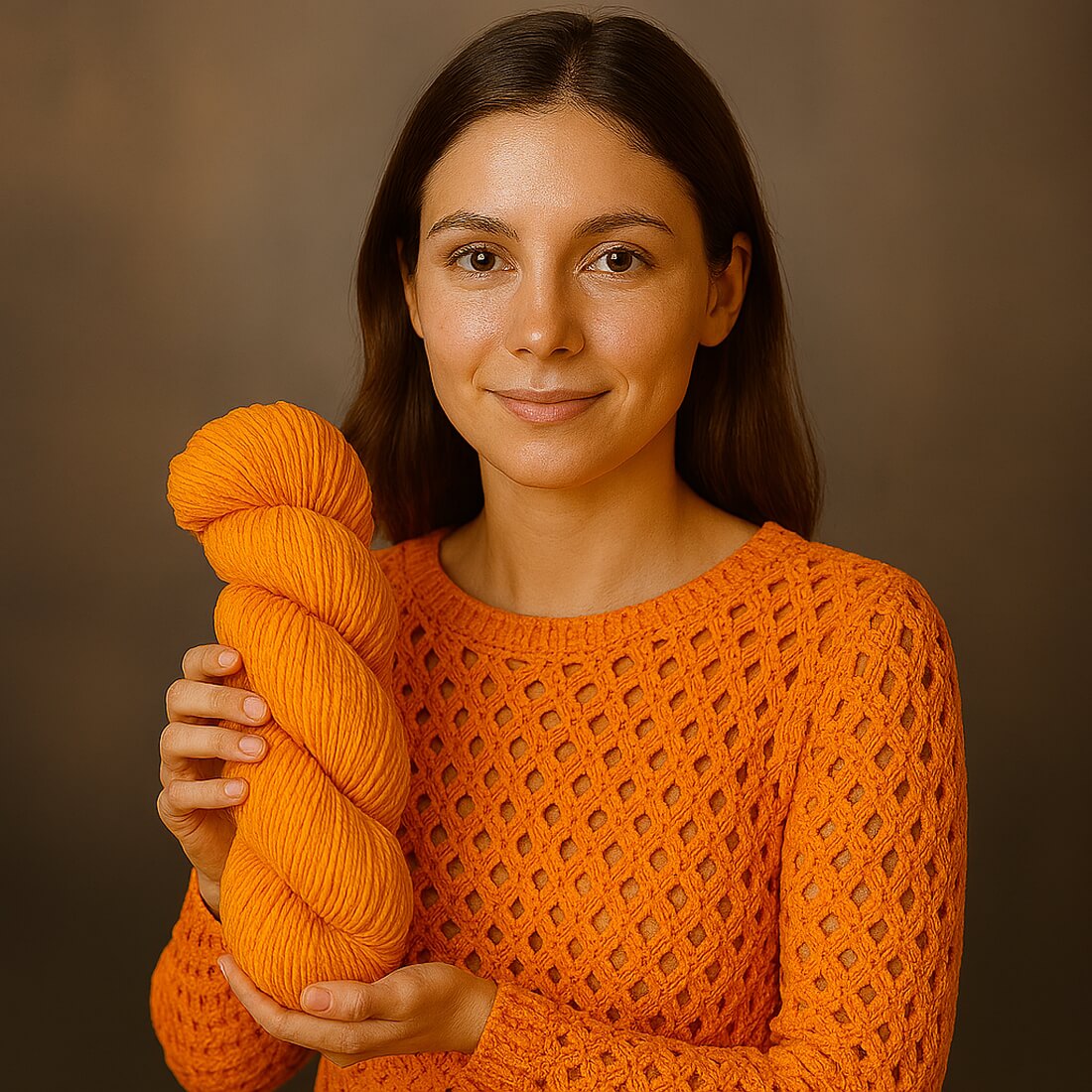 Merino 100 "TANGERINE" | 4-fädig | 100g | handgefärbt | 016