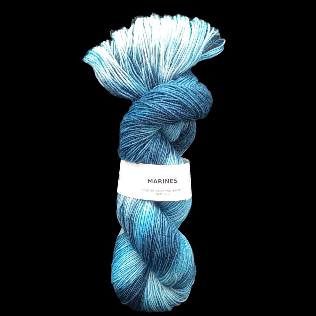 Sockenwolle PREMIUM "MARINES" | 4-fädig | 100g | handgefärbt