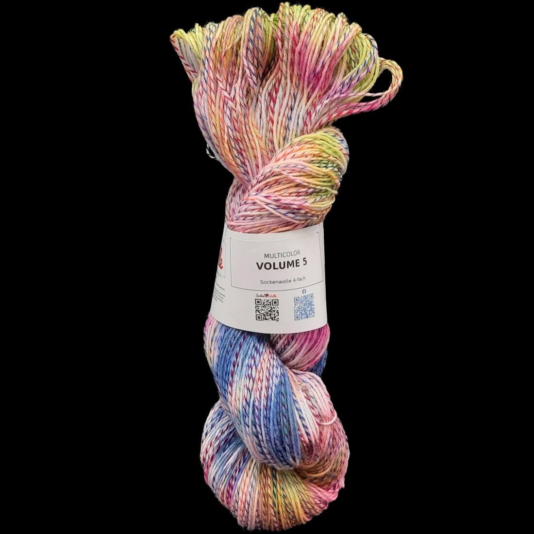 Sockenwolle MULTICOLOR "VOLUME 5" | 4-fädig | 100g | handgefärbt