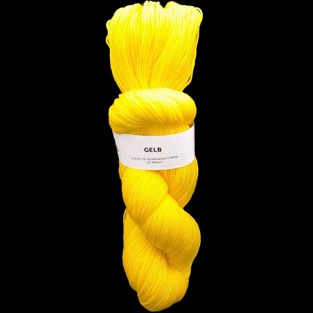 Sockenwolle LUXUS 22 "GELB" | 4-fädig | 100g | handgefärbt | B211
