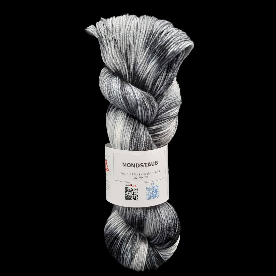 Sockenwolle LUXUS 22 "MONDSTAUB" | 4-fädig | 100g | handgefärbt | B225