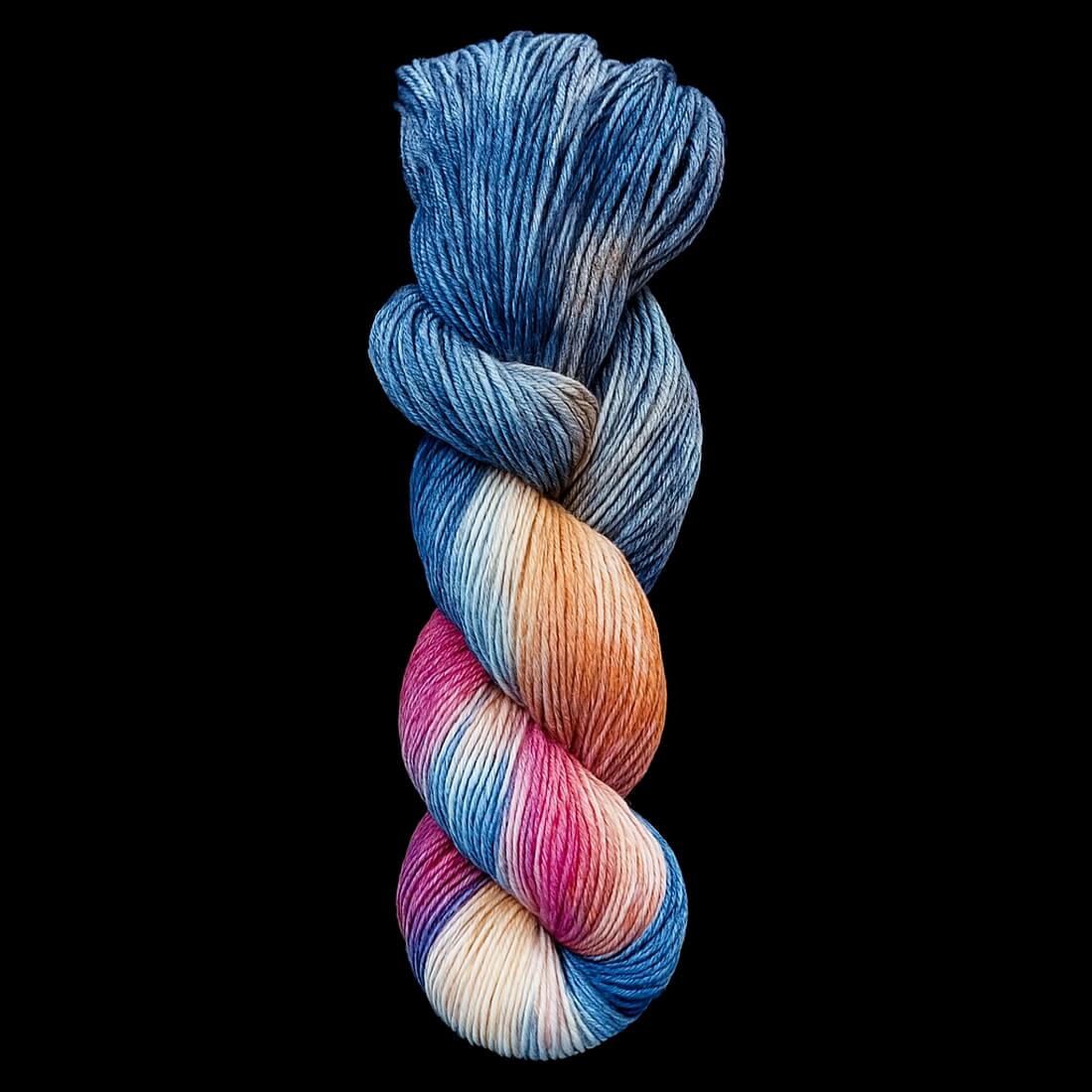 Sockenwolle LUXUS 22 "KÜSTEN KARNEVAL" | 4-fädig | 100g | handgefärbt | B226