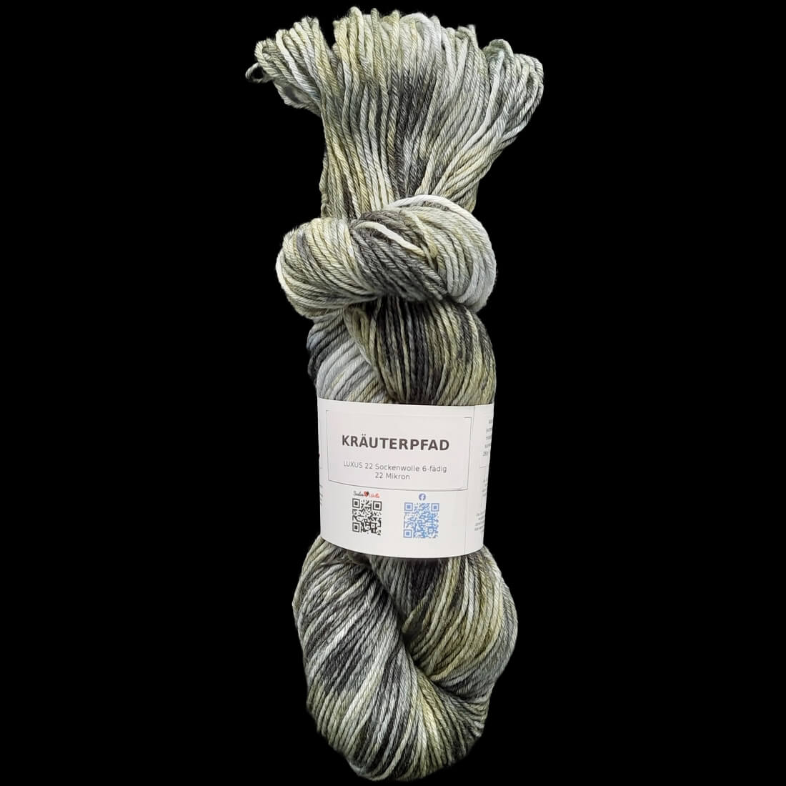Sockenwolle LUXUS 22 "KRÄUTERPFAD" | 6-fädig | 100g | handgefärbt | 228