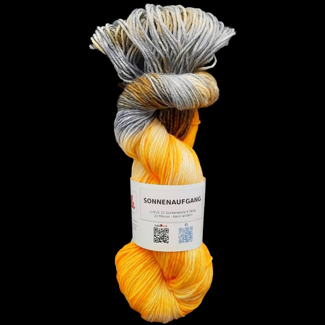 Sockenwolle LUXUS 22 "SONNENAUFGANG" | 6-fädig | 100g | kann wildern | 230