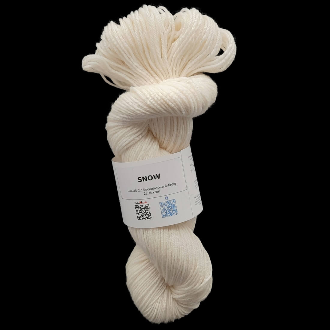 Sockenwolle LUXUS 22 "SNOW" | 6-fädig | 100g | handgefärbt | 233
