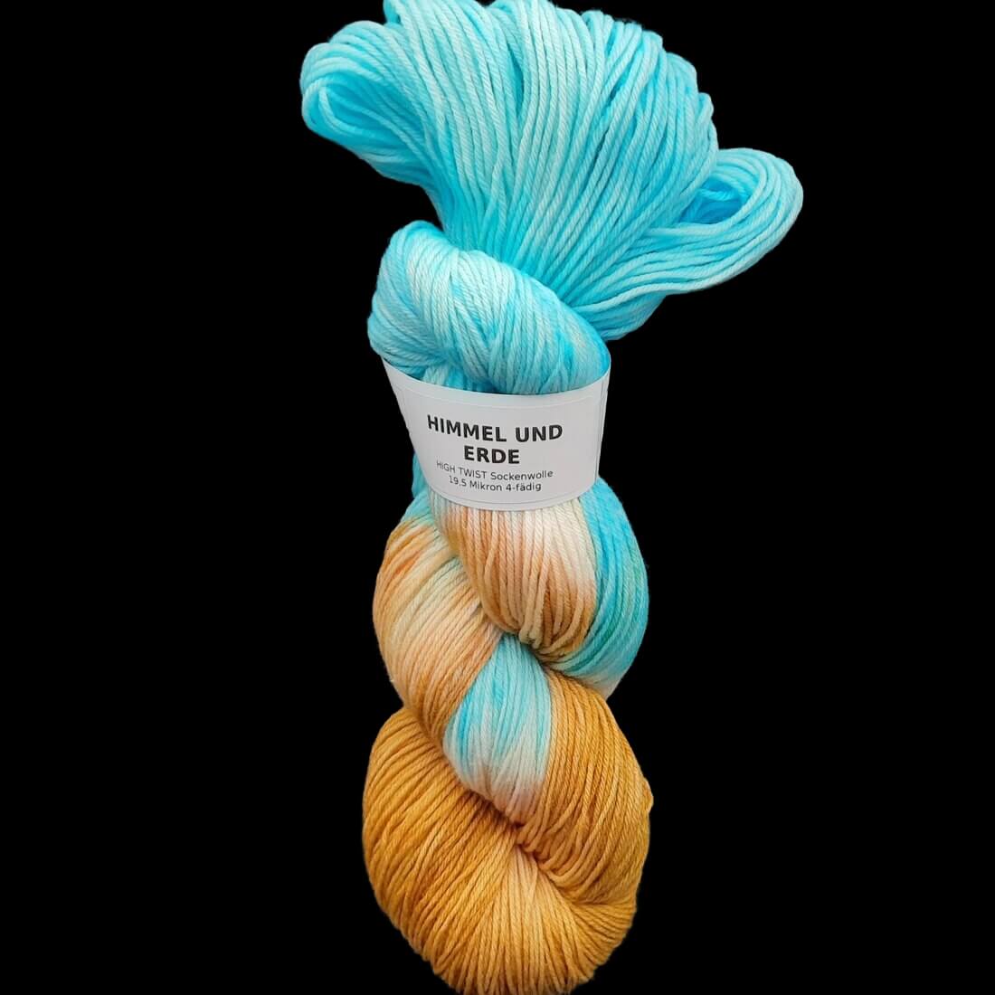 HIGH TWIST Sockenwolle "HIMMEL UND ERDE" | 100g | handgefärbt | 608