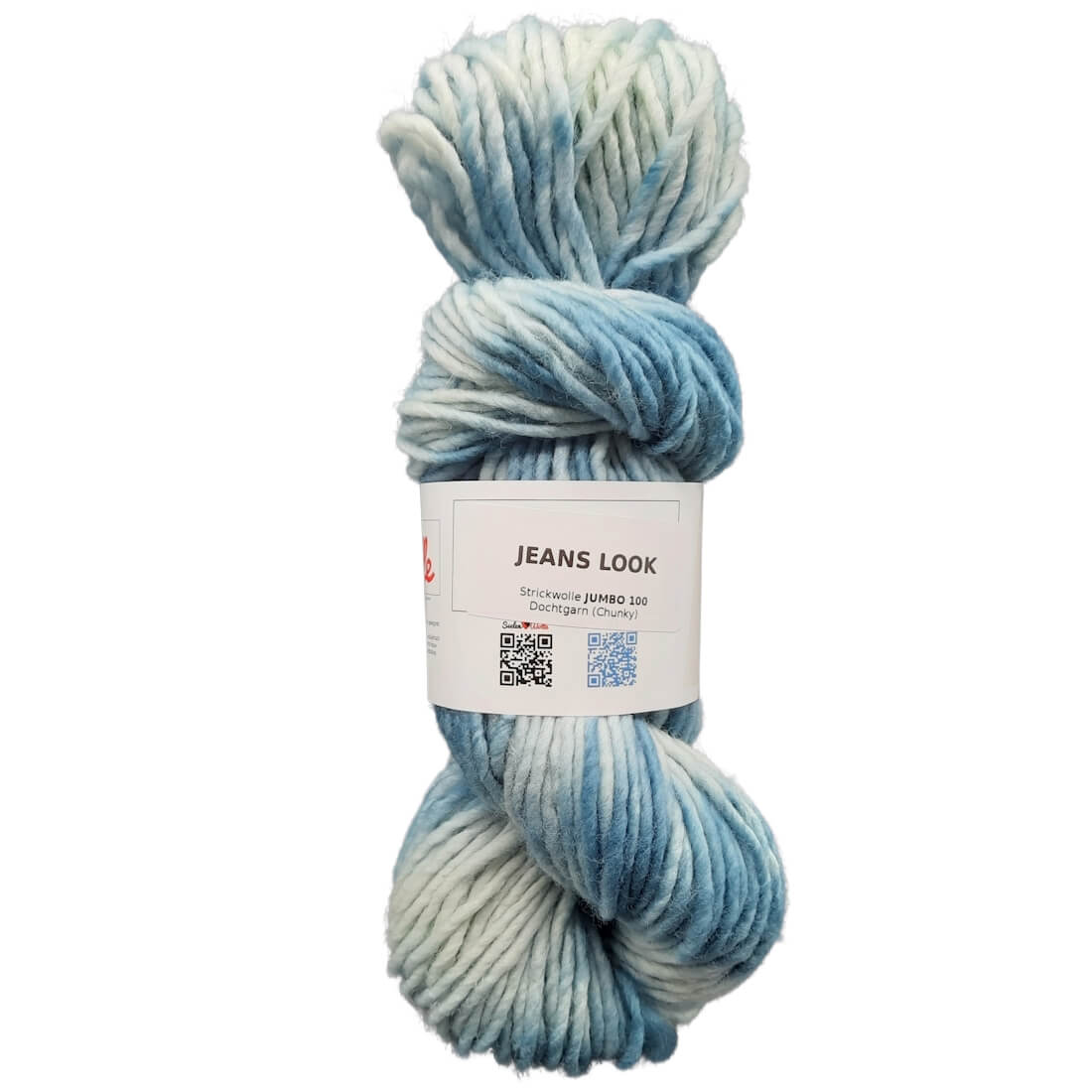 JUMBO 100 "JEANS LOOK" | Chunky | 100g | handgefärbt