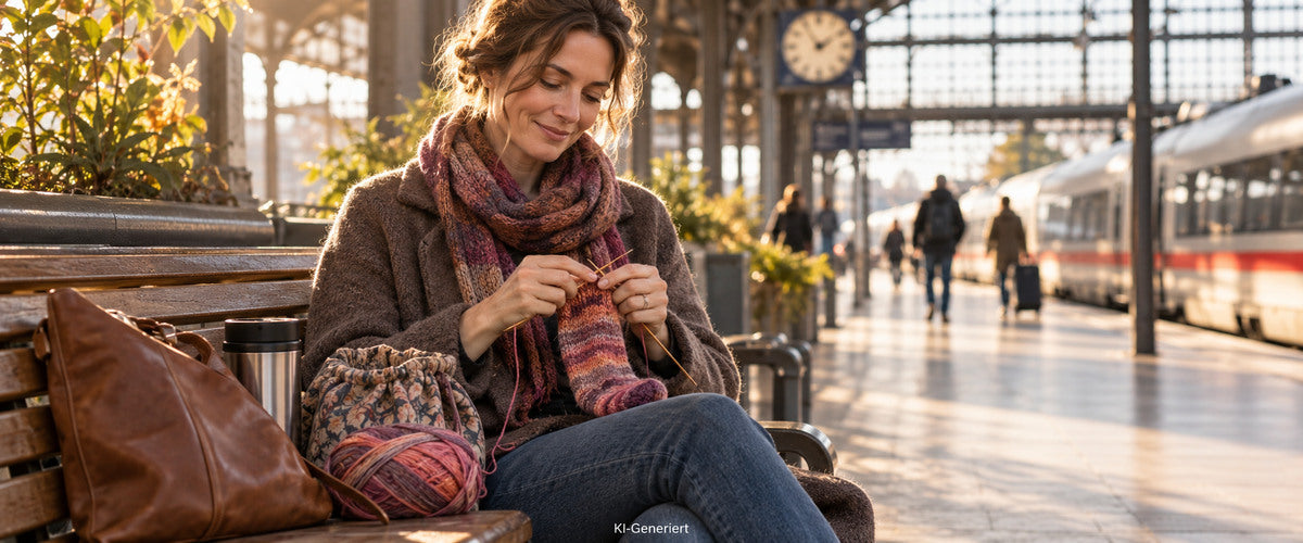 Wartezeit wird Wollzeit: Kleine Strickmomente unterwegs