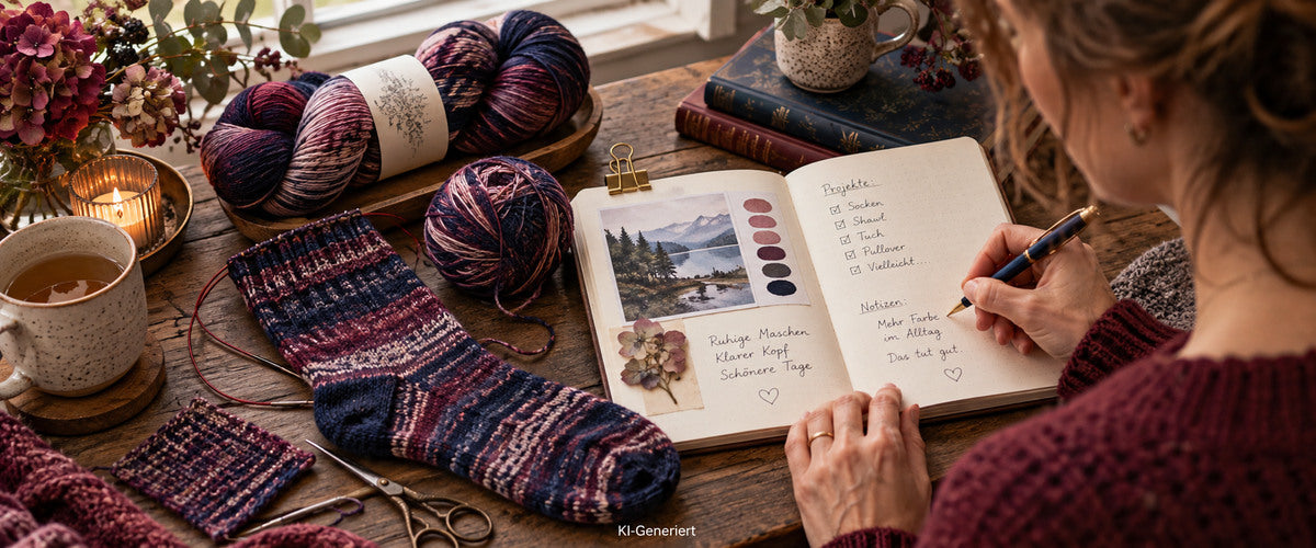 Das Stricktagebuch: Erinnerungen, Farben und Projekte festhalten