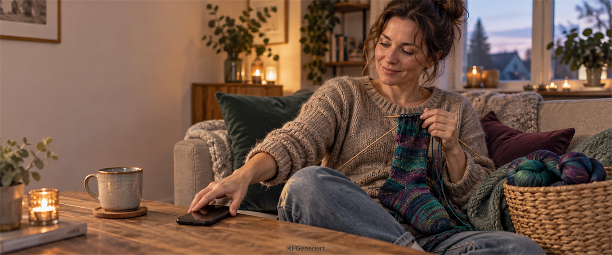 Stricken statt Scrollen: Eine kreative Pause vom Smartphone