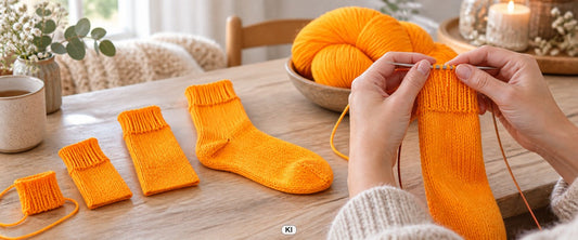 Socken vom Bündchen stricken: den Aufbau verstehen