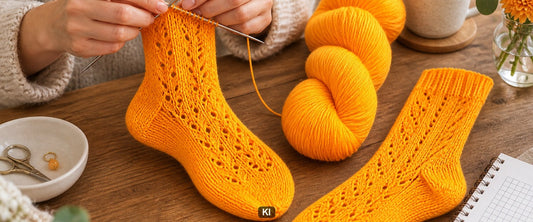 Lochmustersocken: luftige Muster sicher in Runden lesen