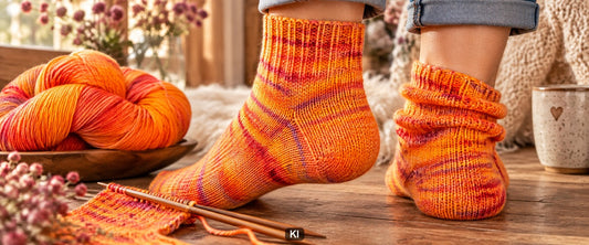 Socken für schmale Fersen: weniger Rutschen im Schuh