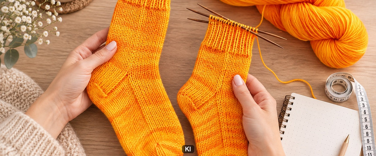 Die zweite Socke genauso stricken: das Projektprotokoll