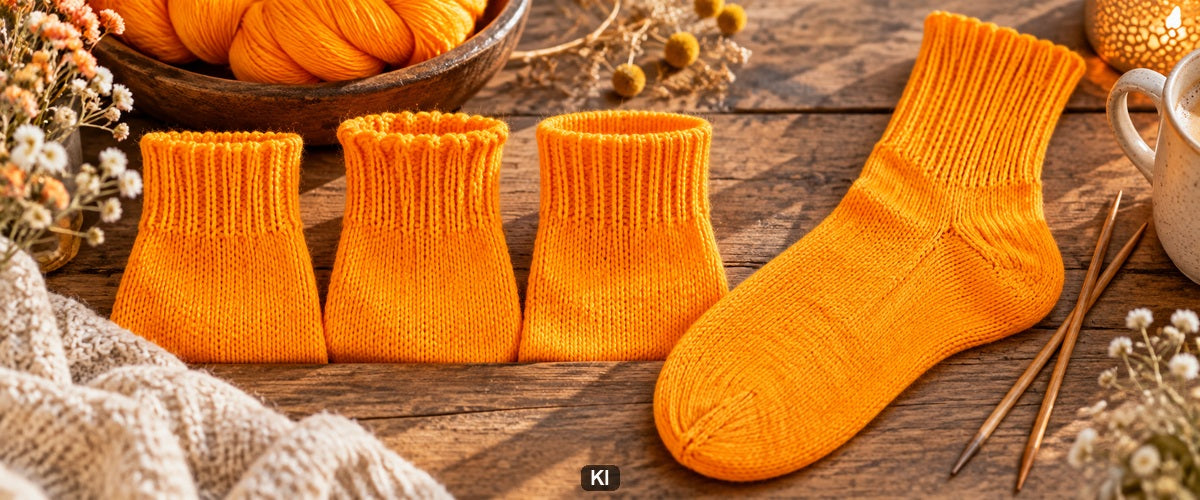 Toe-up-Bündchen elastisch abketten: drei Methoden testen