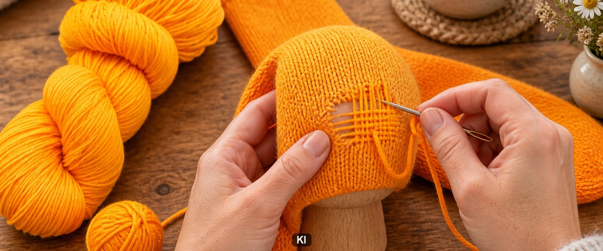 Dünne Ferse oder Loch: Socken stopfen statt weglegen