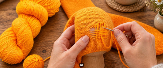 Dünne Ferse oder Loch: Socken stopfen statt weglegen