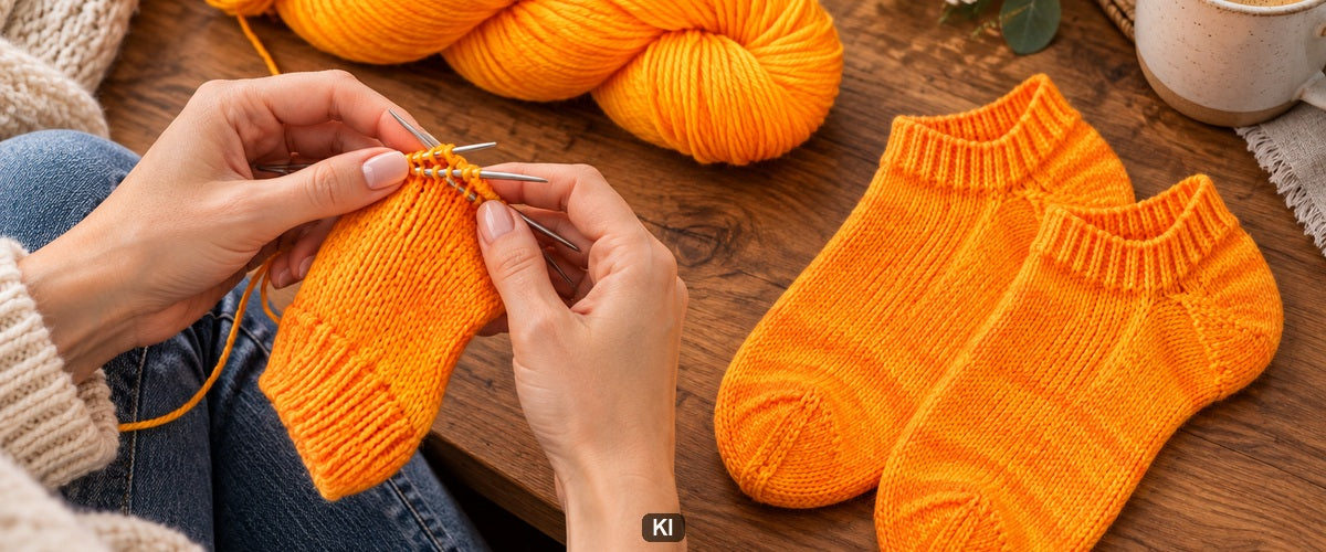 Sneakersocken stricken: kurzer Schaft, sicherer Sitz
