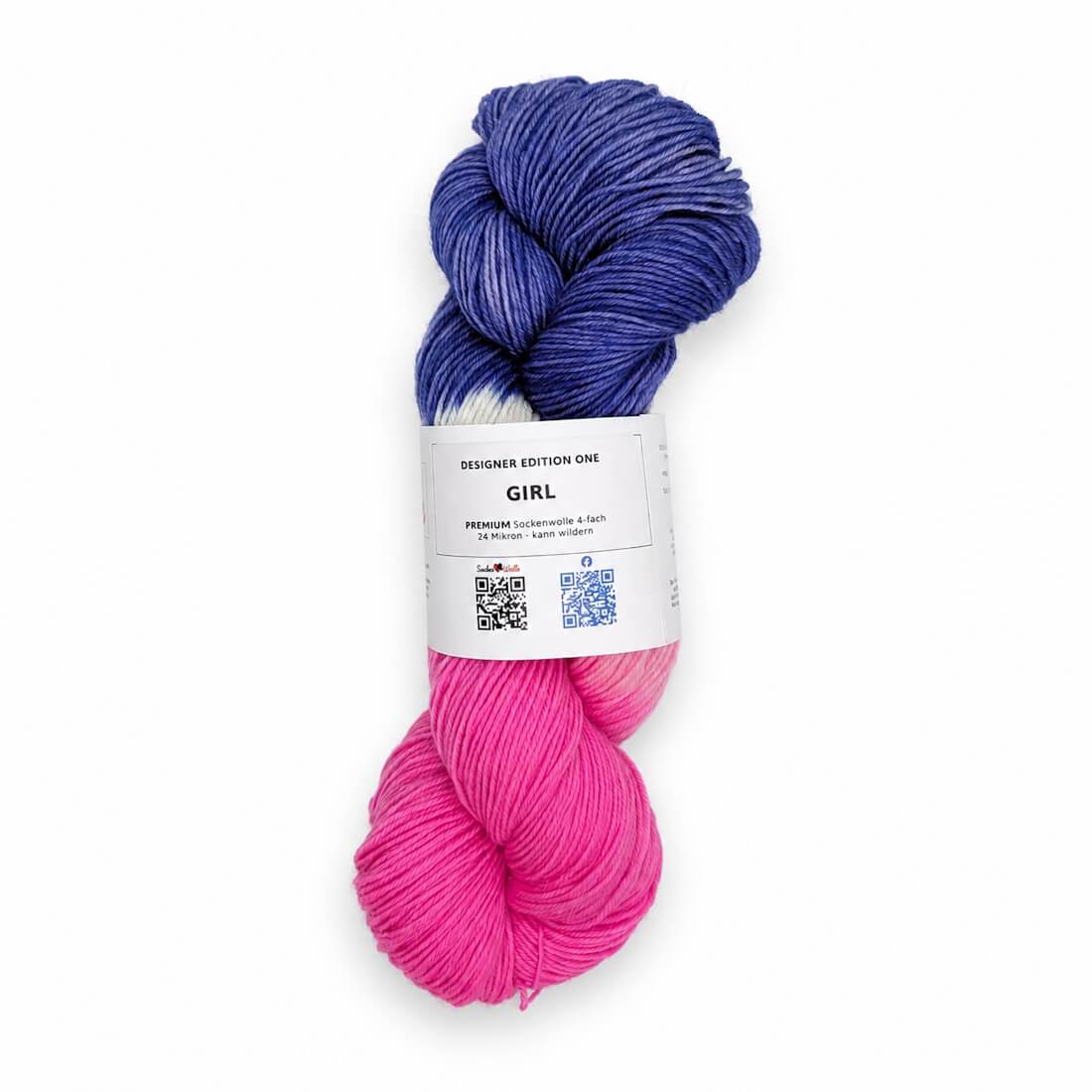 Sockenwolle PREMIUM "GIRL" | 4-fädig | 100g | kann wildern – pink