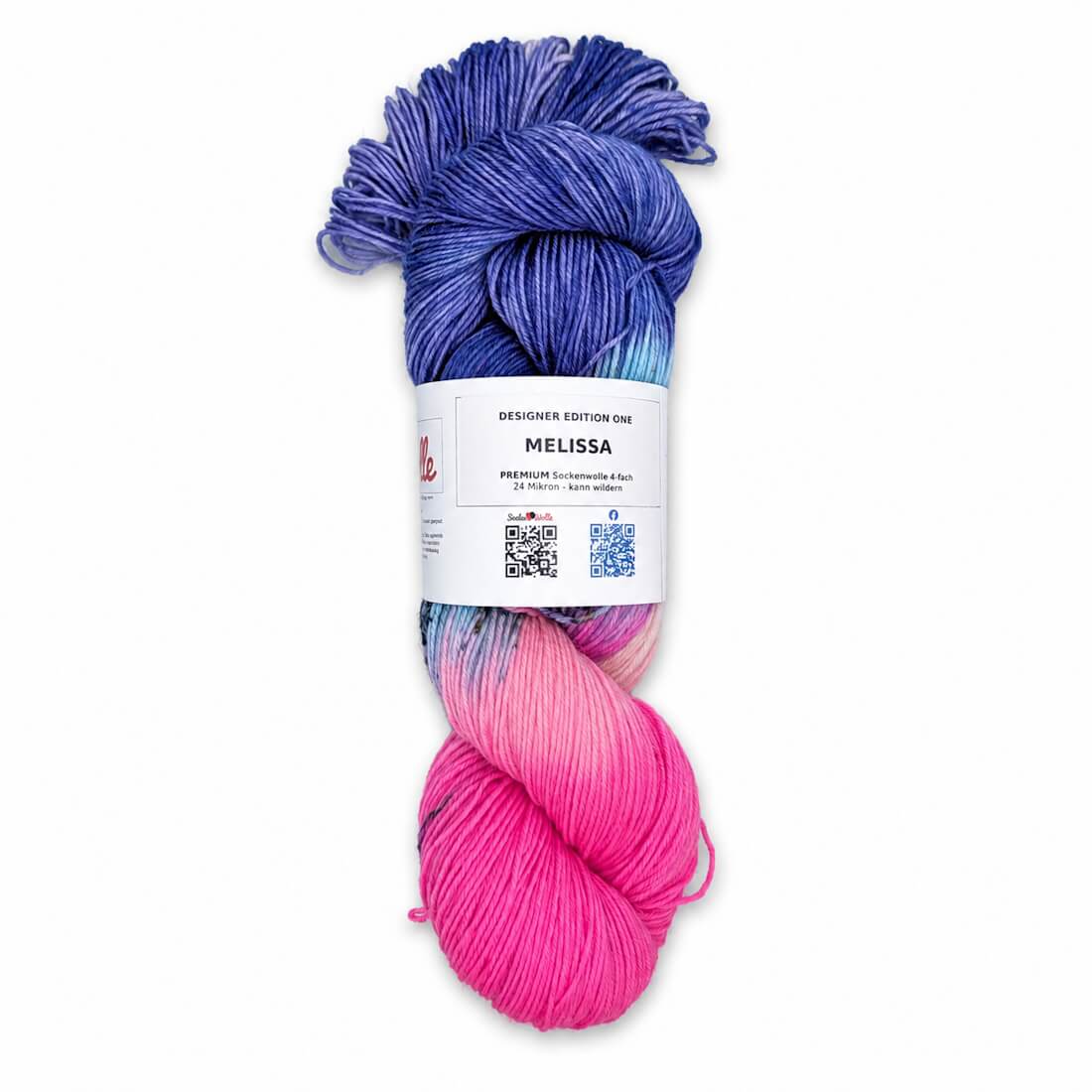Sockenwolle PREMIUM "MELISSA" | 4-fädig | 100g | kann wildern – violett