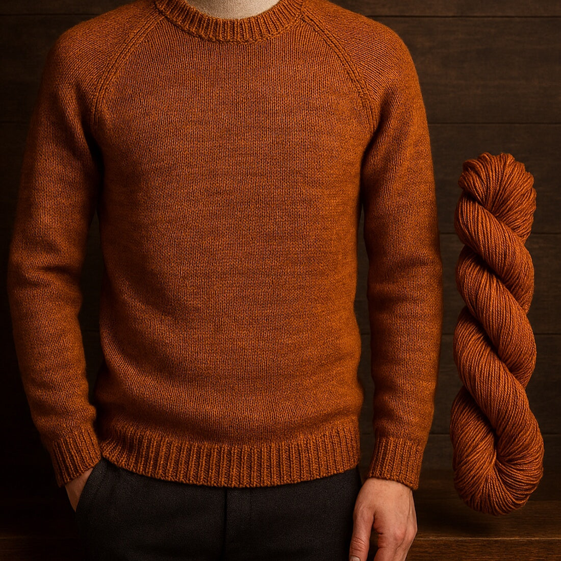 Merino 100 "BROWNIE" | 4-fädig | 100g | handgefärbt | 006