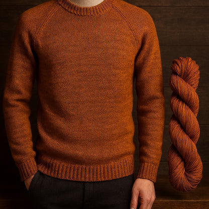 Merino 100 "BROWNIE" | 4-fädig | 100g | handgefärbt | 006