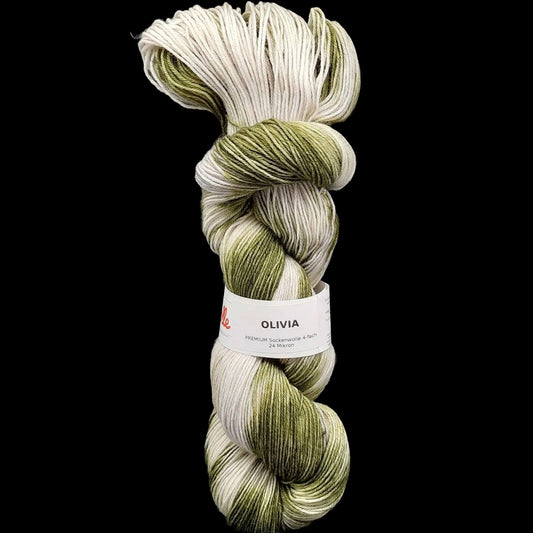 Sockenwolle PREMIUM "OLIVIA" | 4-fädig | 100g | handgefärbt | 056
