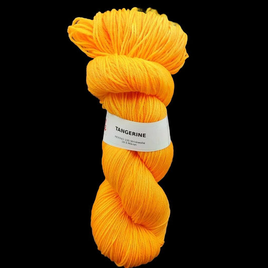 Merino 100 "TANGERINE" | 4-fädig | 100g | handgefärbt | 016