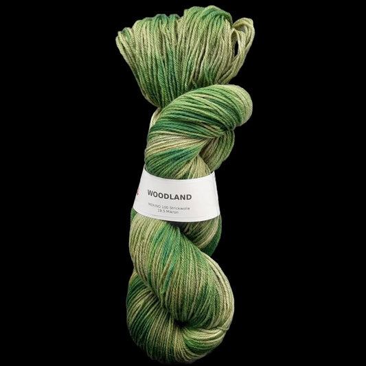 Merino 100 "WOODLAND" | 4-fädig | 100g | handgefärbt | 020