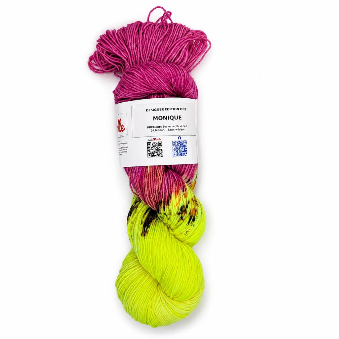 Sockenwolle PREMIUM "MONIQUE" | 4-fädig | 100g | kann wildern – pink