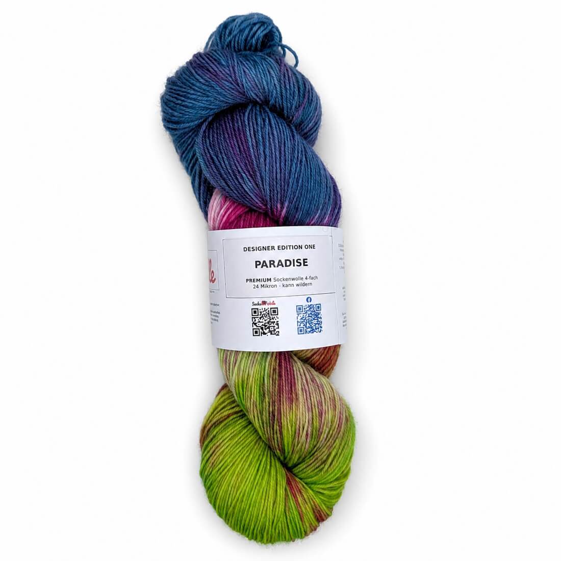 Sockenwolle PREMIUM "PARADISE" | 4-fädig | 100g | kann wildern – petrol