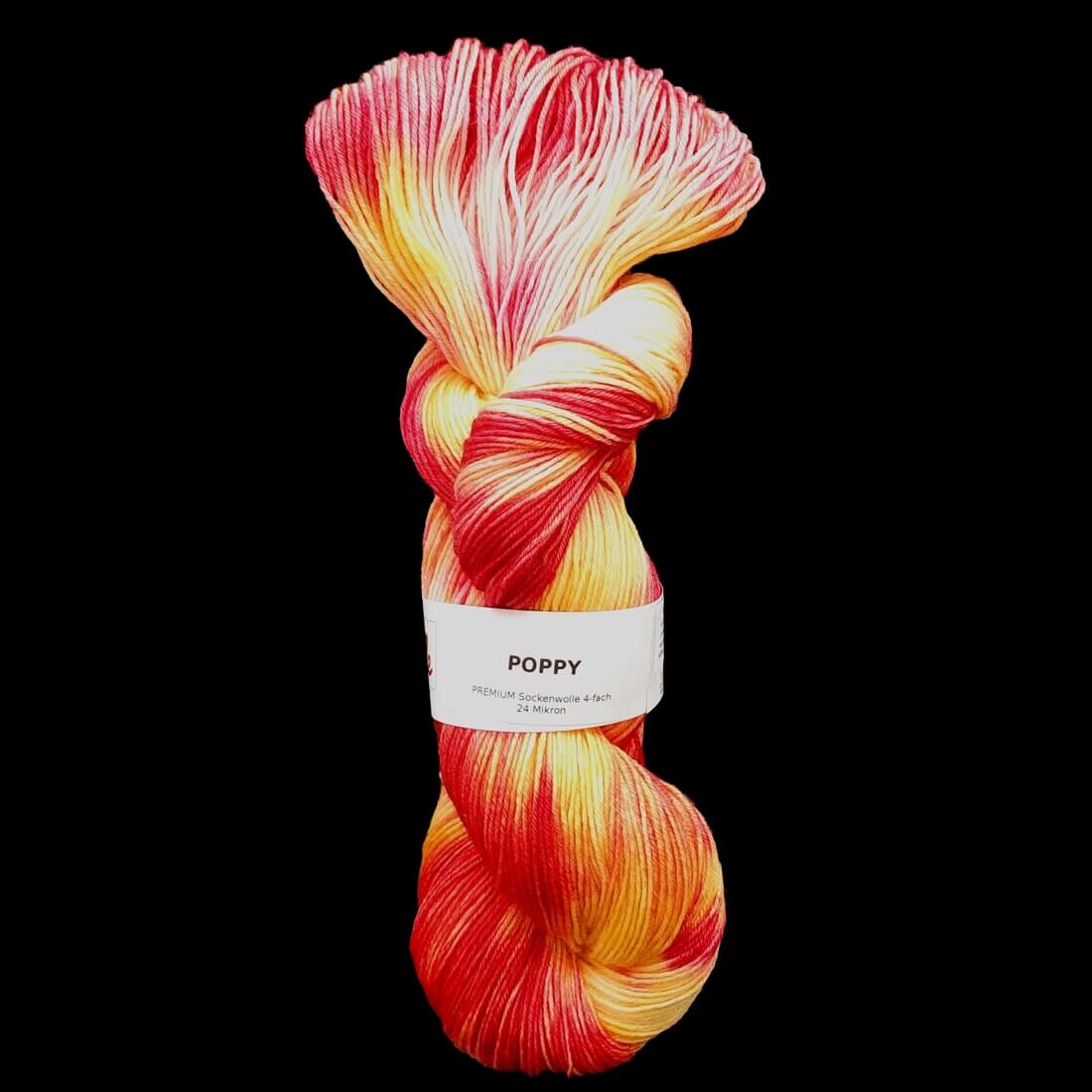Sockenwolle PREMIUM "POPPY" | 4-fädig | 100g | handgefärbt