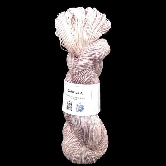 Sockenwolle PREMIUM "ZART LILA" | 4-fädig | 100g | handgefärbt