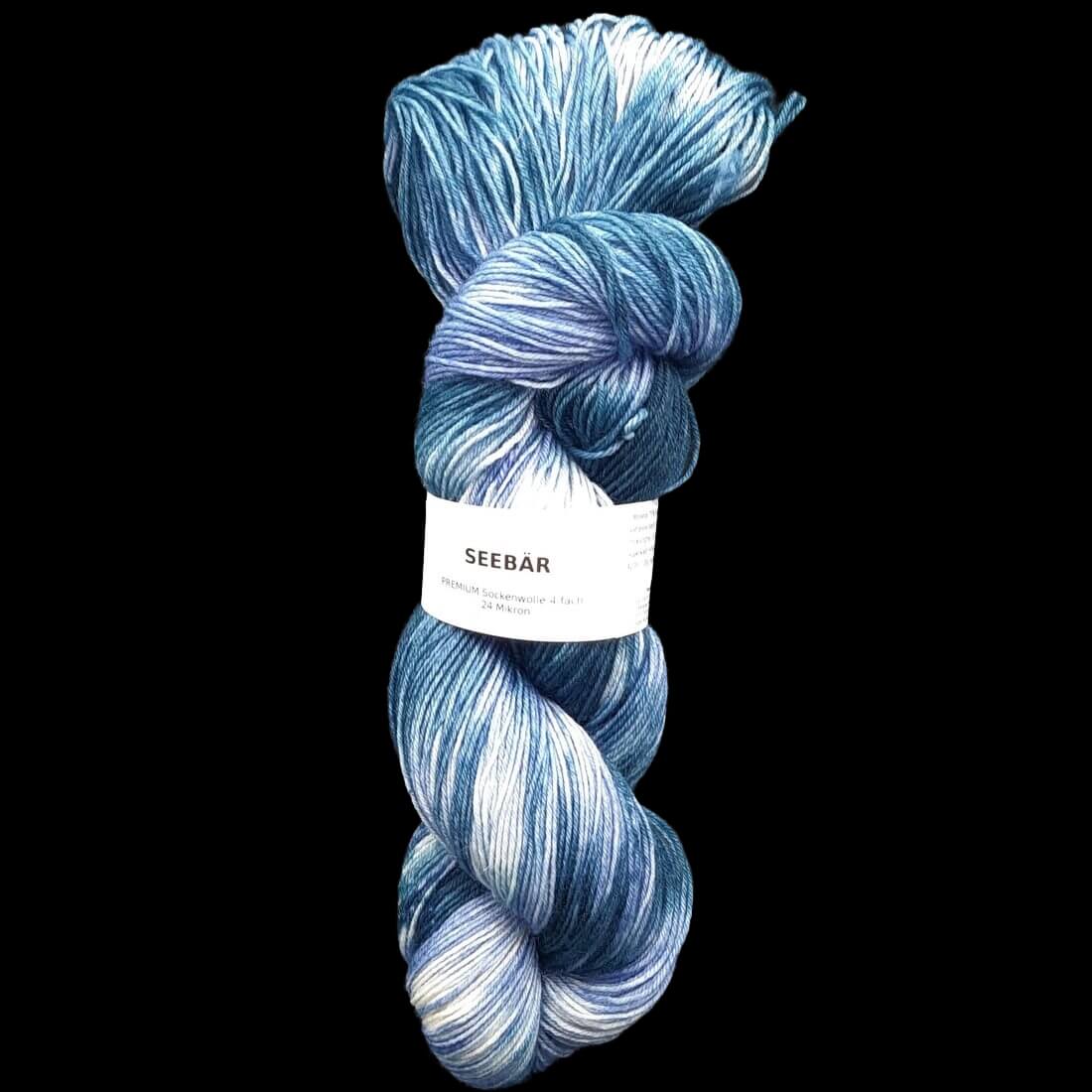 Sockenwolle PREMIUM "SEEBÄR" | 4-fädig | 100g | handgefärbt