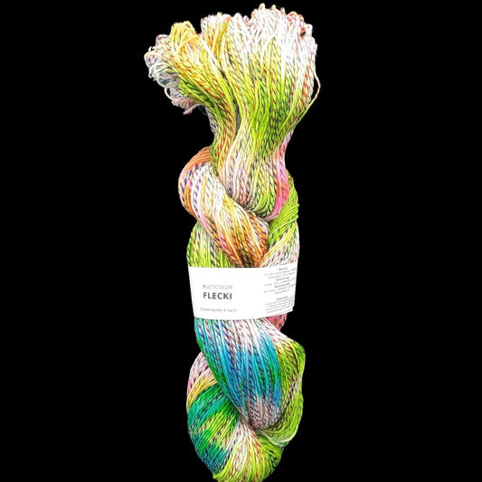 Sockenwolle MULTICOLOR "FLECKI" | 4-fädig | 100g | handgefärbt