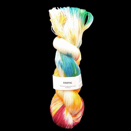 Sockenwolle PREMIUM "EXOTIC" | 4-fädig | 100g | handgefärbt