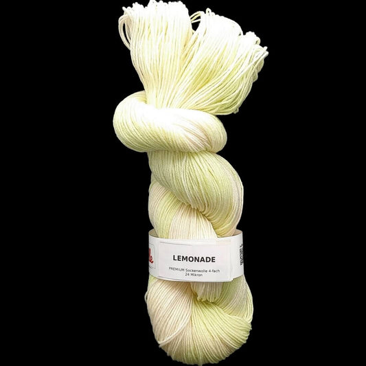 Sockenwolle PREMIUM "LEMONADE" | 4-fädig | 100g | handgefärbt