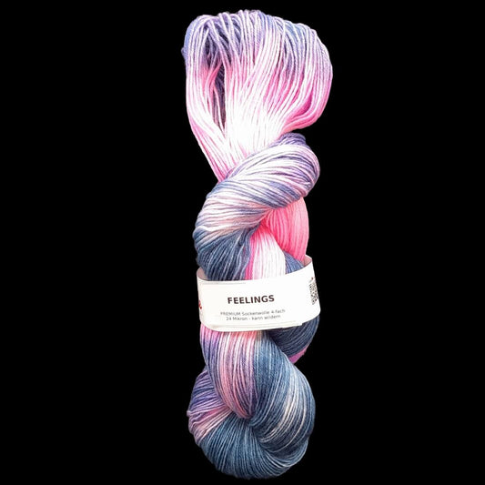 Sockenwolle PREMIUM "FEELINGS" | 4-fädig | 100g | kann wildern | 041