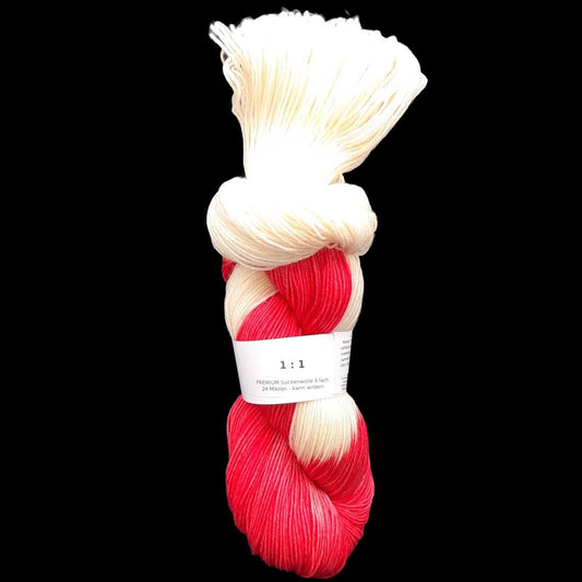 Sockenwolle PREMIUM "1 zu 1" | 4-fädig | 100g | kann wildern | 065