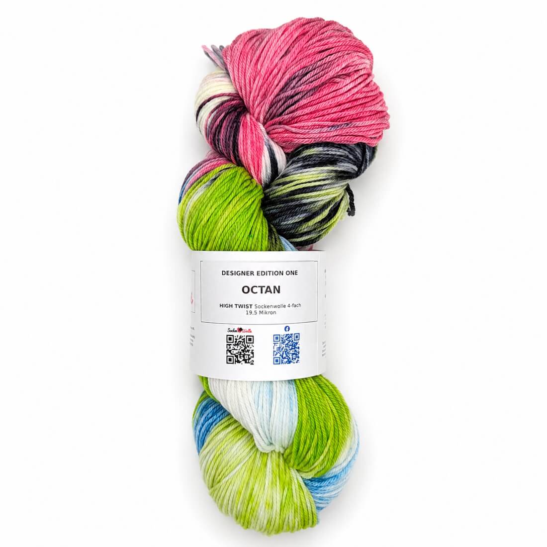 HIGH TWIST Sockenwolle "OCTAN" | 100g | handgefärbt | 127 – pink