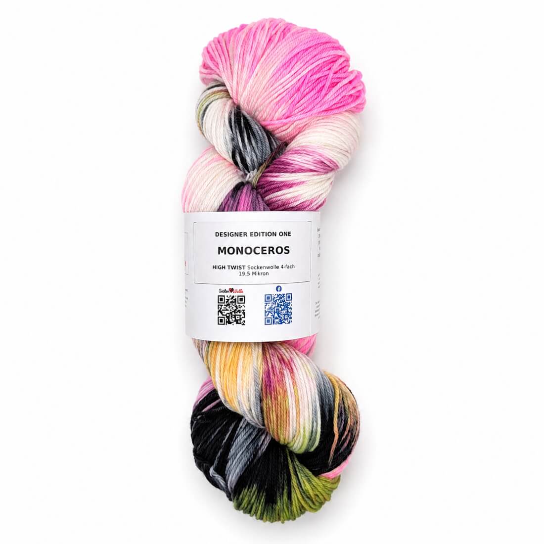 HIGH TWIST Sockenwolle "MONOCEROS" | 100g | handgefärbt | 131 – pink