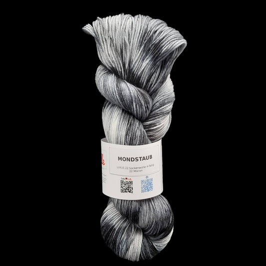 Sockenwolle LUXUS 22 "MONDSTAUB" | 4-fädig | 100g | handgefärbt | B225