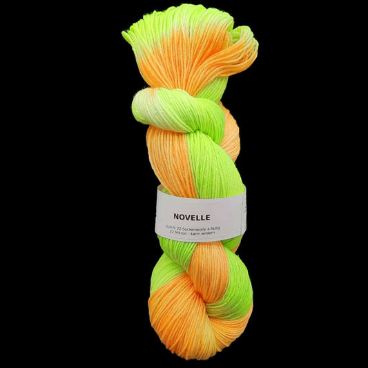 Sockenwolle LUXUS 22 "NOVELLE" | 4-fädig | 100g | handgefärbt | B232