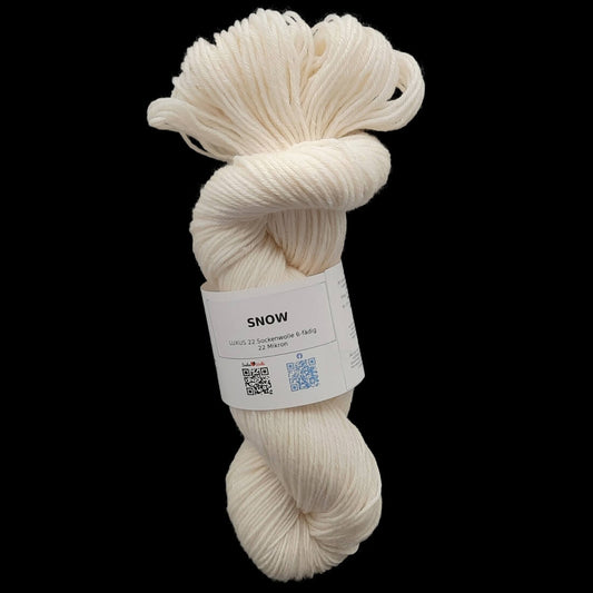 Sockenwolle LUXUS 22 "SNOW" | 6-fädig | 100g | handgefärbt | 233