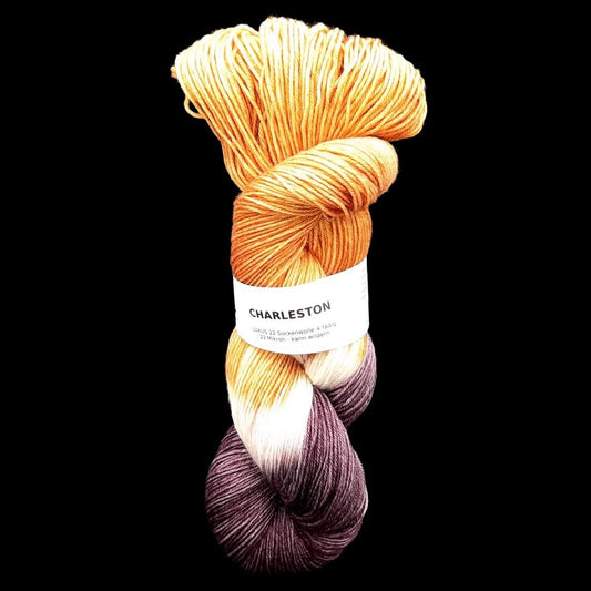 Sockenwolle LUXUS 22 "CHARLESTON" | 4-fädig | 100g | handgefärbt | B234