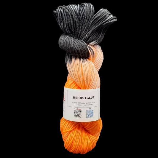Sockenwolle LUXUS 22 "HERBSTGLUT" | 8-fädig | 100g | kann wildern | 241