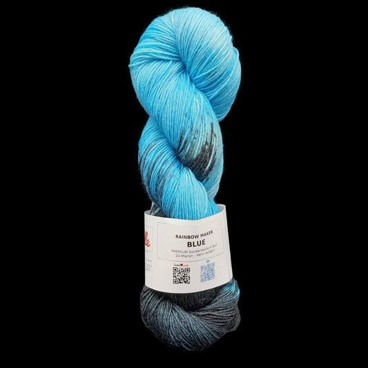 Sockenwolle PREMIUM "BLUE" | 4-fädig | 100g | kann wildern | B261