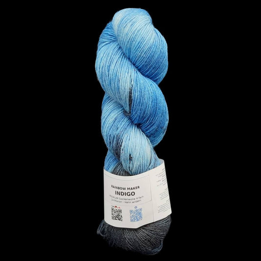 Sockenwolle PREMIUM "INDIGO" | 4-fädig | 100g | kann wildern | B264