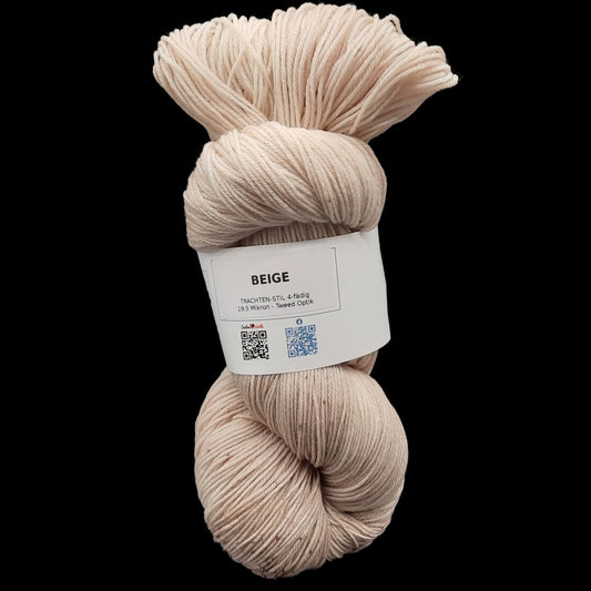 Trachtenwolle "BEIGE" | 4-fädig | 100g | handgefärbt | 461